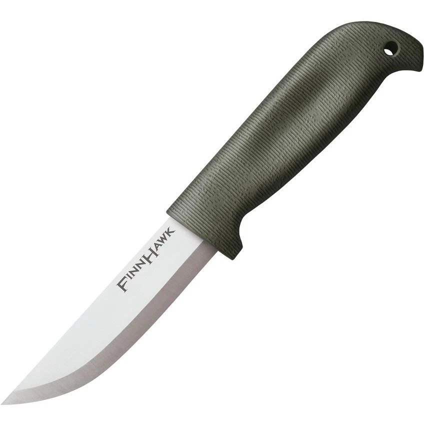 Cold Steel 20NPK Finn Hawk Drop Point Blade Knife With OD Green TPR Handle 3 Cold Steel 20NPK Finn Hawk Drop Point Blade Knife With OD Green TPR Handle