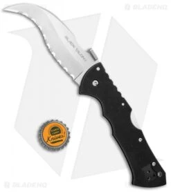 Cold Steel 4" Black Talon II Lock Back Knife (Satin Full Serr CPM-S35VN) 22BS -Knives World Shop Cold Steel 4in Black Talon II LB Satin Full Serr 22BS BHQ 30903 jr bottlecap 2