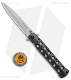 Cold Steel 4" Ti-Lite Liner Lock Knife Aluminum (4" Bead Blast S35VN) -Knives World Shop Cold Steel 4in Ti Lite LL aluminum BB 26B4 BHQ 2997 jr bottlecap