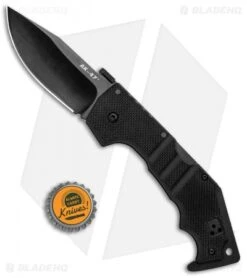 Cold Steel AK-47 Lockback Knife Black G-10 (3.5" Black S35VN) 58M -Knives World Shop Cold Steel AK 47 LB Black G 10 Black BHQ 87365 jr bottlecap