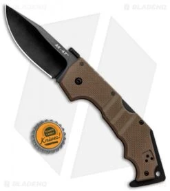 Cold Steel AK-47 Lockback Knife FDE G-10 (3.5" Black S35VN) 58MVF -Knives World Shop Cold Steel AK 47 LB Coyote Tan G 10 Black 58MVF BHQ 35180 jr bottlecap