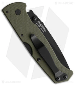 Cold Steel Air Lite Drop Point Lockback Knife OD Green G-10 (3.4" Black) -Knives World Shop Cold Steel Air Lite DP OD Green Black BHQ 175063 jr side