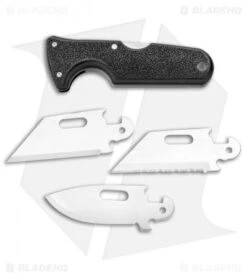 Cold Steel Click-N-Cut Exchangeable Blade Knife Black ABS (2.5" Stonewash) -Knives World Shop Cold Steel Click N Cut Exchangeable Black BDS Satin 40A BHQ 106751 jr blades