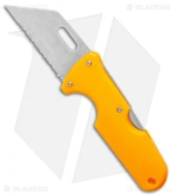 Cold Steel Click-N-Cut Hunter Knife Orange ABS (2.5" Stonewash) -Knives World Shop Cold Steel Click N Cut Hunter Knife Orange BDS 2.5 Satin 40AL BHQ 121222 LS Blade3