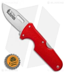 Cold Steel Click-N-Cut Slock Master Skinner Knife Red ABS (2.5" SW) -Knives World Shop Cold Steel Click N Cut Slock Master Skinner Knife Red BDS 2.5 Satin 40AT BHQ 121229 LS Bottlecap