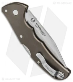 Cold Steel Code-4 Clip Point Lockback Knife (3.5" Satin) 58PC -Knives World Shop Cold Steel Code 4 CP LB Satin 58PC BHQ 15397 jr side