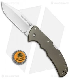 Cold Steel Code-4 Clip Point Lockback Knife (3.5" Satin) 58TPCC -Knives World Shop Cold Steel Code 4 CP LB Satin CS58TPCC BHQ 95389 jr bottlecap