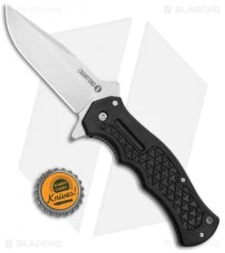 Cold Steel Crawford Model 1 Liner Lock Knife Black Zy-Ex (3.5" Satin) 20MWCB -Knives World Shop Cold Steel Crawford Model 1 LL Black Zy Ex Satin 20MWCB BHQ 121192 jr bottlecap
