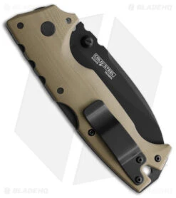 Cold Steel Demko AD-10 Tri-Ad Lock Knife Dark Earth G-10 (3.5" Black) 28DDDEBK -Knives World Shop Cold Steel Demko AD 10 LB Dark Earth G 10 Black BHQ 173544 jr side
