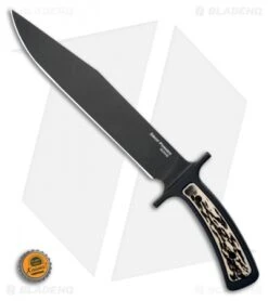 Cold Steel Drop Forged Bowie Fixed Blade Knife (9.5" Black) 36MK -Knives World Shop Cold Steel Drop Forged Bowie Fixed Blade Knife 6.75 Black 36MK BHQ 121214 LS Bottlecap
