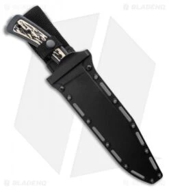 Cold Steel Drop Forged Bowie Fixed Blade Knife (9.5" Black) 36MK -Knives World Shop Cold Steel Drop Forged Bowie Fixed Blade Knife 6.75 Black 36MK BHQ 121214 LS Sheath