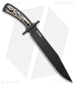 Cold Steel Drop Forged Bowie Fixed Blade Knife (9.5" Black) 36MK -Knives World Shop Cold Steel Drop Forged Bowie Fixed Blade Knife 6.75 Black 36MK BHQ 121214 LS Spien