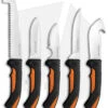 Cold Steel Fixed Blade Hunting Kit / 5-Piece Knife Set Black/Orange (CSFXFLDKIT) -Knives World Shop Cold Steel Fixed Blade Hunting Kit 5 Knife Set Orange Black Satin BHQ 170853 jr