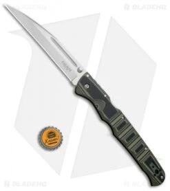 Cold Steel Frenzy I Tri-Ad Lock Knife Black/Green G-10 (5.5" Satin) 62P1A -Knives World Shop Cold Steel Frenzy I Blk Grn G 10 62PV1 BHQ 52067 jr bottlecap 2
