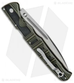 Cold Steel Frenzy I Tri-Ad Lock Knife Black/Green G-10 (5.5" Satin) 62P1A -Knives World Shop Cold Steel Frenzy I Blk Grn G 10 62PV1 BHQ 52067 jr side 2