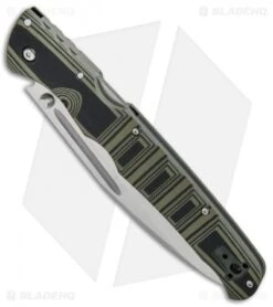 Cold Steel Frenzy I Tri-Ad Lock Knife Black/Green G-10 (5.5" Satin) 62P1A -Knives World Shop Cold Steel Frenzy I Blk Grn G 10 62PV1 BHQ 52067 jr spine 2