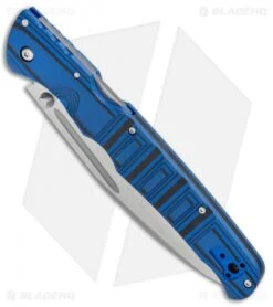 Cold Steel Frenzy II Tri-Ad Lock Knife Black/Blue G-10 (5.5" Satin) 62P2A -Knives World Shop Cold Steel Frenzy II Blk Blue G 10 62PV2 BHQ 52069 jr spine 2