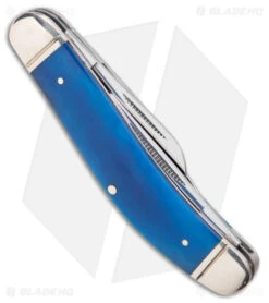 Cold Steel Gentleman's Stockman Slip Joint Knife Blue Bone (2.5" Satin) -Knives World Shop Cold Steel Gentlemans Stockman SJ Blue Bone Satin BHQ 140030 jr side