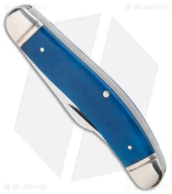 Cold Steel Gentleman's Stockman Slip Joint Knife Blue Bone (2.5" Satin) -Knives World Shop Cold Steel Gentlemans Stockman SJ Blue Bone Satin BHQ 140030 jr spine