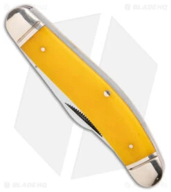 Cold Steel Gentleman's Stockman Slip Joint Knife Yellow Bone (2.5" Satin) -Knives World Shop Cold Steel Gentlemans Stockman SJ Yellow Bone Satin BHQ 140031 jr spine