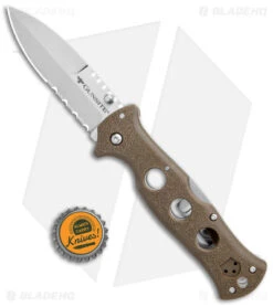 Cold Steel Gunsite Counter Point Tri-Ad Lock Knife Brown (3.75" Satin) -Knives World Shop Cold Steel Gunsite Counter Point Sand SW BHQ 138053 jr bottlecap