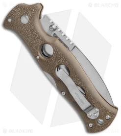 Cold Steel Gunsite Counter Point Tri-Ad Lock Knife Brown (3.75" Satin) -Knives World Shop Cold Steel Gunsite Counter Point Sand SW BHQ 138053 jr side
