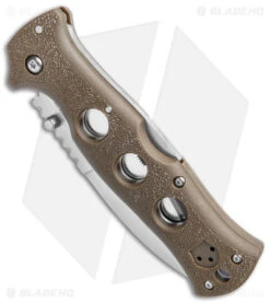 Cold Steel Gunsite Counter Point Tri-Ad Lock Knife Brown (3.75" Satin) -Knives World Shop Cold Steel Gunsite Counter Point Sand SW BHQ 138053 jr spine