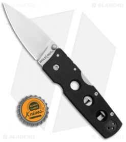 Cold Steel Hold Out 3" Lockback Knife Black G-10 (3" Satin) -Knives World Shop Cold Steel Hold Out 3in LB Black G 10 Satin 11G3 BHQ 8512 jr bottlecap