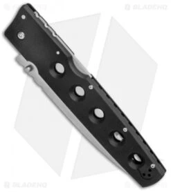 Cold Steel Hold Out 6 Inch Tri-Ad Lock Knife Black G-10 (6" Satin Serr) -Knives World Shop Cold Steel Hold Out 6in Tri Ad Lock Black G 10 Satin Serr 11G6S BHQ 11223 jr spine