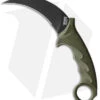 Cold Steel Karambit Steel Tiger Fixed Blade Knife OD Green (4.75" Black) -Knives World Shop Cold Steel Karambit Steel Tiger Fixed Blade OD Green Black BHQ 173954 jr