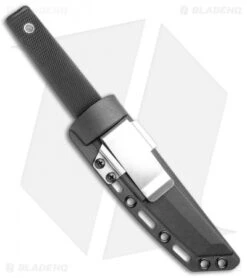 Cold Steel Kobun Tanto Fixed Blade Knife (5.5" Satin Serrated) 17TS -Knives World Shop Cold Steel Kobun Tanto Satin Serr 17TS BHQ 105890 jr sheath