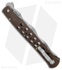 Cold Steel Kris Ti-Lite Liner Lock Knife Brown Zytel (6" Satin Serr) -Knives World Shop Cold Steel Kris Ti Lite Liner Lock Knife Zytel 6 Satin Serr 26SXK6S BHQ 121200 LS Side