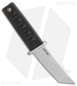Cold Steel Kyoto I Fixed Blade Knife Tanto (3.25" Satin) 17DA -Knives World Shop Cold Steel Kyoto I Fixed Blade Knife Tanto 3.25 Satin 17DA BHQ 121186 LS Spine