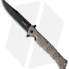Cold Steel Large Luzon Folding Flipper Knife Dark Earth GFN (6" Black) -Knives World Shop Cold Steel Large Luzon Dark Earth Satin BHQ 174233 jr