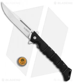 Cold Steel Large Luzon Leaf-Spring Knife Black GFN (6" Satin) 20NQX -Knives World Shop Cold Steel Large Luzon Leaf Spring Black GFN Satin 20NQX BHQ 80432 jr bottlecap