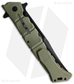 Cold Steel Large Luzon Folding Flipper Knife OD Green GFN (6" Black) -Knives World Shop Cold Steel Large Luzon OD Green Black BHQ 174236 jr side
