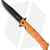 Cold Steel Large Luzon Folding Flipper Knife Orange GFN (6" Black)