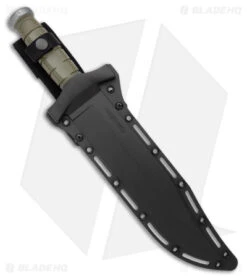 Cold Steel Lynn Thompson Leatherneck Bowie Fixed Blade Knife (10.5" Stonewash) -Knives World Shop Cold Steel Lynn Thompson Leatherneck Bowie Fixed Blade SW BHQ 140040 jr sheath