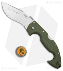 Cold Steel Lynn Thompson Signature Spartan Tri-Ad Lock Knife Serr (4.5" S35VN) -Knives World Shop Cold Steel Lynn Thompson Signature Spartan Tri Ad Lock Serr BHQ 140028 jr bottlecap