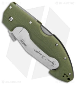 Cold Steel Lynn Thompson Signature Spartan Tri-Ad Lock Knife Serr (4.5" S35VN) -Knives World Shop Cold Steel Lynn Thompson Signature Spartan Tri Ad Lock Serr BHQ 140028 jr spine