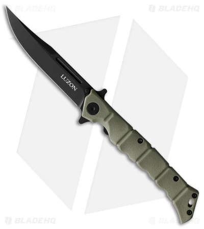 Cold Steel Medium Luzon Folding Pocket Knife Olive Drab Green GFN (4" Black) 3 Cold Steel Medium Luzon Folding Pocket Knife Olive Drab Green GFN (4" Black)
