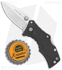 Cold Steel Micro Recon 1 Spear Point Tri-Ad Lock Knife (2" Stonewash) 27DS -Knives World Shop Cold Steel Micro Recon 1 SP Tri Ad Lock SW 27DS BHQ 105936 jr bottlecap