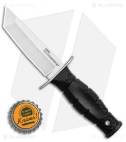Cold Steel Mini Leatherneck Tanto Fixed Blade Knife (3.5" Satin) 39LSAA -Knives World Shop Cold Steel Mini Leatherneck Tanto Fixed Blade Knife 3.5 Stonewash 39LSAA BHQ 121216 LS Bottlecap