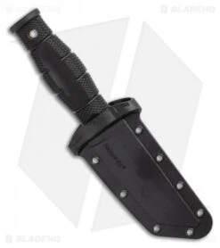 Cold Steel Mini Leatherneck Tanto Fixed Blade Knife (3.5" Satin) 39LSAA -Knives World Shop Cold Steel Mini Leatherneck Tanto Fixed Blade Knife 3.5 Stonewash 39LSAA BHQ 121216 LS Sheath