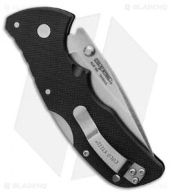 Cold Steel Mini Recon 1 Spear Point Tri-Ad Lock Knife (3" Stonewash) 27BAS -Knives World Shop Cold Steel Mini Recon 1 Spear Point Tri Ad Lock Knife 3 Stonewash 27BAS BHQ 11244 LS Sheath