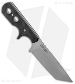 Cold Steel Mini Tac Tanto Neck Knife G-10 (3.75" Bead Blast) 49HTF -Knives World Shop Cold Steel Mini Tac Tanto G 10 BB 49HTF BHQ 85149 jr spine