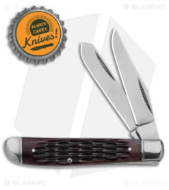 Cold Steel Mini Trapper Slip Joint Knife Jigged Bone (2.7" Satin) -Knives World Shop Cold Steel Mini Trapper BHQ 140037 td size