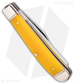 Cold Steel Mini Trapper Slip Joint Knife Yellow Bone (2.7" Satin) 8 Cold Steel Mini Trapper Slip Joint Knife Yellow Bone (2.7" Satin) -Knives World Shop Cold Steel Mini Trapper SJ Yellow Bone Satin BHQ 140035 jr side