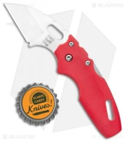 Cold Steel Mini Tuff Lite Tri-Ad Lock Knife Red (2" Satin) 20MTR -Knives World Shop Cold Steel Mini Tuff Lite Tri Ad Red Satin 20MTR BHQ 105899 jr bottlecap