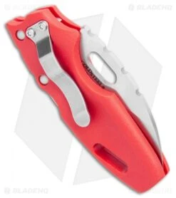 Cold Steel Mini Tuff Lite Tri-Ad Lock Knife Red (2" Satin) 20MTR -Knives World Shop Cold Steel Mini Tuff Lite Tri Ad Red Satin 20MTR BHQ 105899 jr side